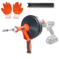 VEVOR Drain Auger 25 ft hand-feed with gloves